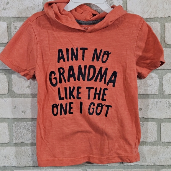 Okie Dokie Kids Graphic Short Sleeve Pullover Hoodie- Size 5T - Picture 1 of 4